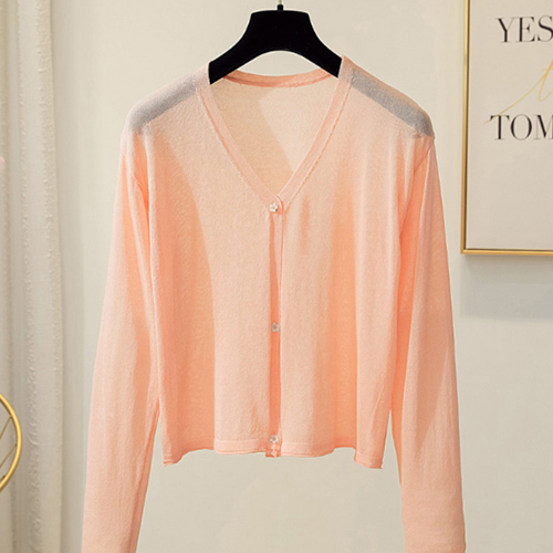HH-E40  얇은 캐주얼 단추 여름 가디건 